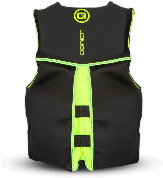 O'Brien Flex V-Back Life Jacket – Coast Guard Approved Adult Life Vest with Flex Fit Design, Lightweight Foam & Front Zip Closure for Watersports, Boating, and Jet Skiing