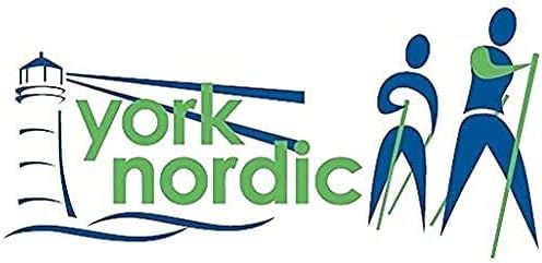 Official Nordic Walking Poles - True Classic Nordic Glove Grips, Lightweight, Adjustable, and Collapsible -2 Pieces w/flip Locks, Detachable Feet and Travel Bag by York Nordic - Heights 5'4"-6'2"