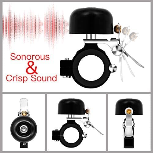 Greallthy Bike Bell Classic Brass Bicycle Bell,Bike Bells for Adults Kids,Loud Sound Bells Fit for 0.87-1.25in/22.2-31.8mm Bicycle Handlebars,Road Mountain Bike Accessories.