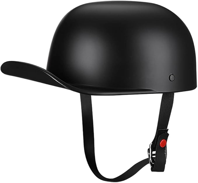 Vintage Open Face Motorcycle Helmet Retro Baseball Cap Half Helmets Women Men for Scooter Moped Cap Street Cruiser Jet - DOT Certified