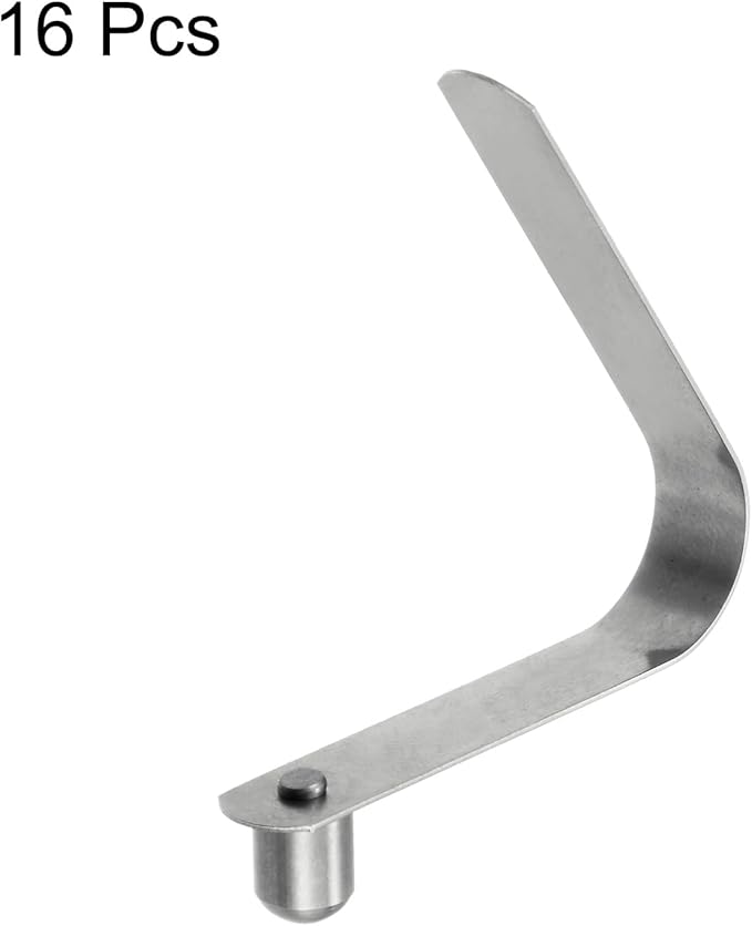 HARFINGTON 16pcs Single Button Kayak Paddle Snap Spring Clip 7x9x50mm 65Mn Spring Steel V-Shaped Solid Lift Telescopic Locking Tube Pole Clips for Tent Umbrella Camping