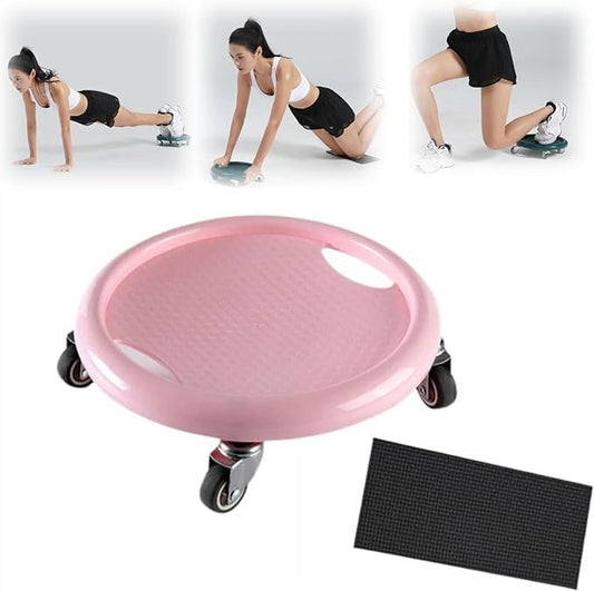 Ab Roller Wheel, Women's Multifunctional Abdominal Wheel Board with Mat, 360° Rotating, for Full Body Fat Burning Tummy Weight Control Gym or at Home Workout Equipment
