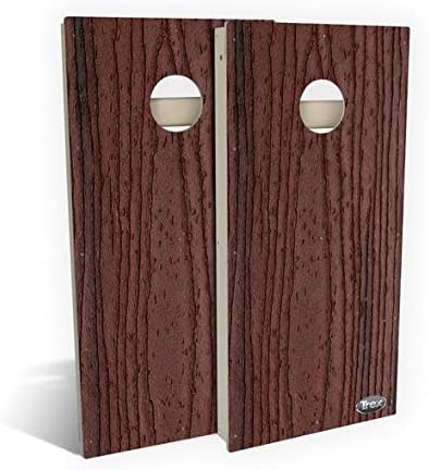 Slick Woody's Professional-Grade TREX Cornhole Boards - 4'x2' All Weather Regulation Corn Hole Toss Game with 8 Resin Filled Bags