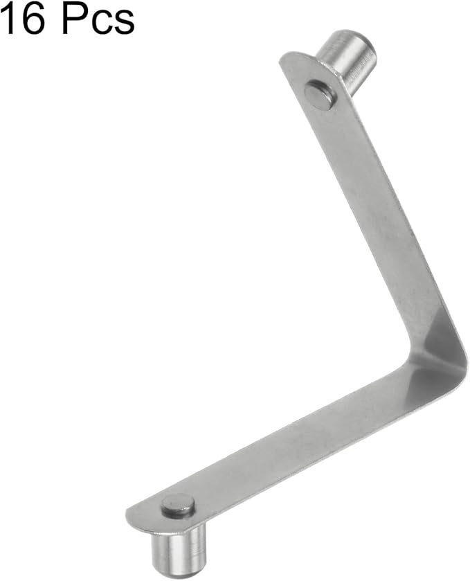 HARFINGTON 16pcs Double Button Kayak Paddle Snap Spring Clip 5.8x7.5x48mm 65Mn Spring Steel V-Shaped Solid Lift Telescopic Locking Tube Pole Clips for Tent Umbrella Camping