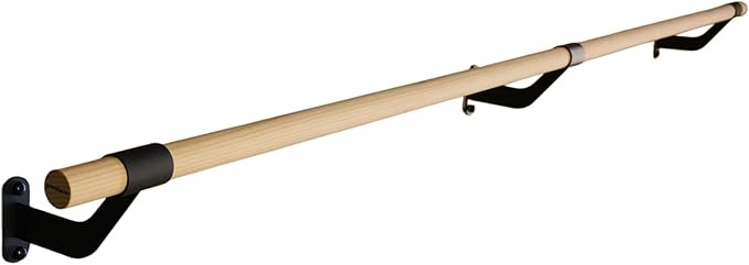Wall-Mounted Ballet Barre for Home Dance, Exercise, Fitness, Stretching - Made in USA