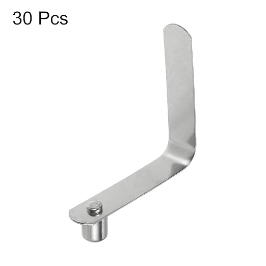 HARFINGTON 30pcs Single Button Kayak Paddle Snap Spring Clip 8x10.5x42mm 65Mn Spring Steel V-Shaped Solid Lift Telescopic Locking Tube Pole Clips for Tent Umbrella Camping