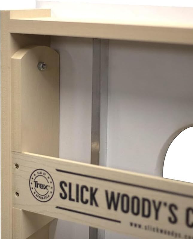 Slick Woody's Professional-Grade All Weather Cornhole Boards-4'x2' Weather Resistant Regulation Corn Hole Toss Game w/ 8 Resin Filled Bags