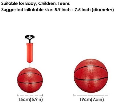 Mini Basketballs,3 Pack 6" Inch Small Basketball Set with Pump Over The Door Mini Hoop Basketball Replacement Toy for Toddlers,Kids,Teenagers for Pool,Indoors,Outdoors