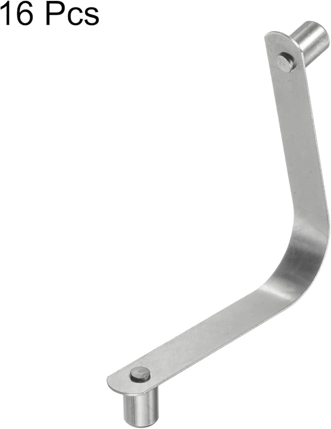 HARFINGTON 16pcs Double Button Kayak Paddle Snap Spring Clip 6x8.5x49mm 65Mn Spring Steel V-Shaped Solid Lift Telescopic Locking Tube Pole Clips for Tent Umbrella Camping