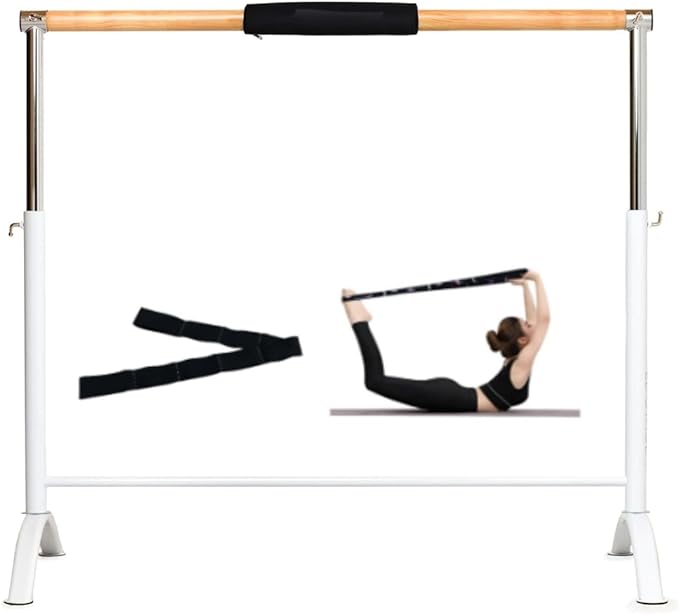 LeStage Ballet Barre - Portable Freestanding Adjustable Training Barre - Pro Series with Foam Protector and Elastic Stretching Strap