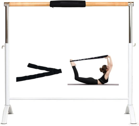 LeStage Ballet Barre - Portable Freestanding Adjustable Training Barre - Pro Series with Foam Protector and Elastic Stretching Strap