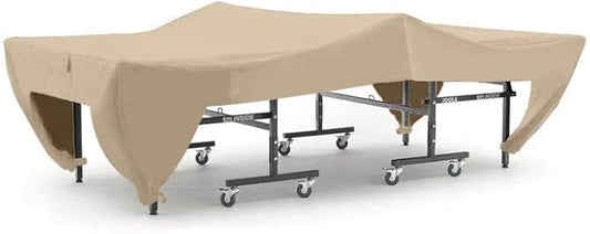 Covermates Ping Pong Table Cover - Indoor/Outdoor Tennis Covers, Heavy Duty Water-Resistant for Flat Prince Table, Classic 12-Guage Vinyl, 110W x 60D x 30H, Classic Tan