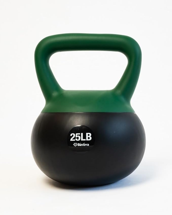 bintiva Soft Kettlebells - Sea and Iron Sand Filled Weights for Women and Men - Color Coded Kettle Bell Sets