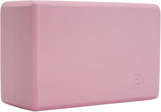 𝗘𝘃𝗲𝗿𝘆𝗱𝗮𝘆 𝗬𝗼𝗴𝗮 Foam Block with Soft Non-Slip Surface for Stability, Balance, and Deepen Stretches - Ideal for Yoga, Pilates, and Meditation Accessories (Sold Singular)