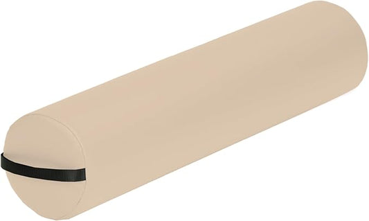 Earthlite Bolster Pillow Full Round – Durable Massage Bolster, 100% PU Upholstery incl. Strap Handle/Professional Quality for Massage Table/Back Pain Relief