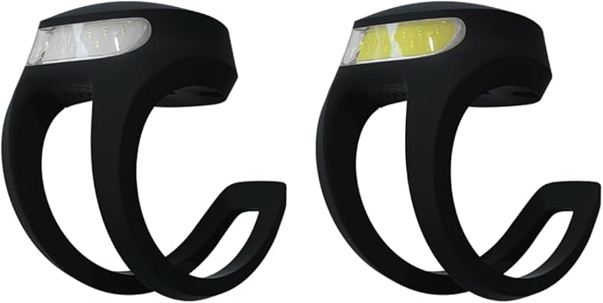 Knog Frog Bike Headlight and Tail Light Set - USB-C Rechargeable Bicycle Light with 40 Lumen Front & 20 Lumen Rear Output, 9 Modes, Flexible Mount, IP65 Water Resistant Bike Light