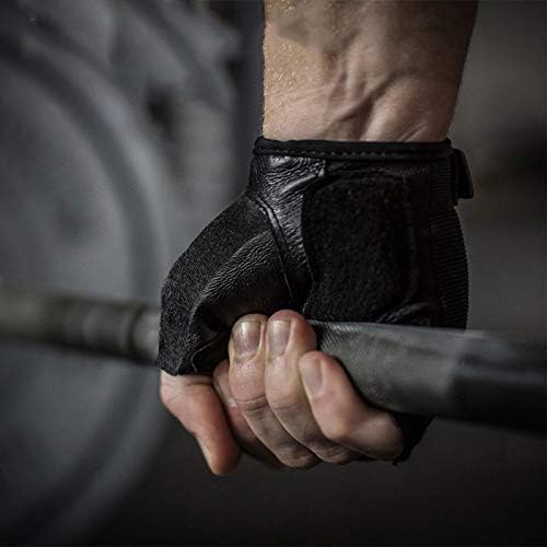 Workout Gloves for Men Ventilated Leather Weightlifting Gloves, Double-Layer Anti-Slip Palm with Foam Padding for Superior Grip and Hand Protection, Size : Medium