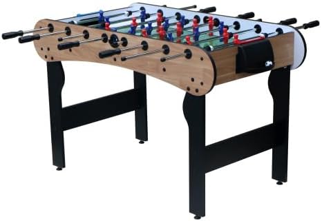 Professional Foosball Table, 52.75 x 28.19 x 34.75 inches, Indoor Soccer Game Table with 4 Balls, Red and Blue Players