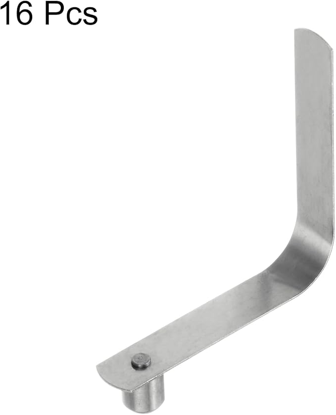 HARFINGTON 16pcs Single Button Kayak Paddle Snap Spring Clip 8x10x50mm 65Mn Spring Steel V-Shaped Solid Lift Telescopic Locking Tube Pole Clips for Tent Umbrella Camping