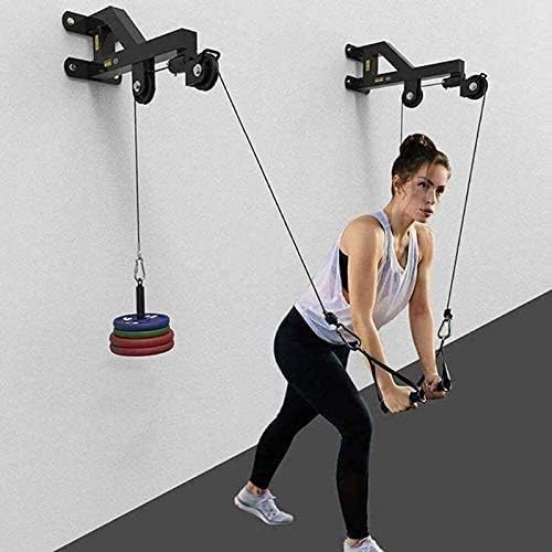 Ipanda Forearm Wrist Trainer, Tricep Workout Machine Wall-Mounted Cable Pulley System for LAT Pull Downs, Tricep Pull Downs, Forearm Home Gym Equipment