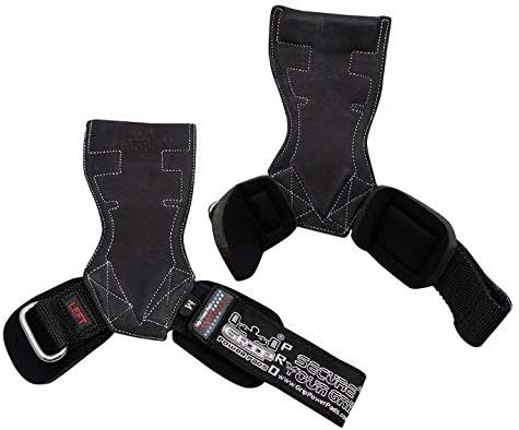 Lifting Grips PRO Weight Gloves Heavy Duty Barbell Gymnastics Straps Alternative to Power Hooks Deadlifts Adjustable Neoprene Padded Wrist Wrap