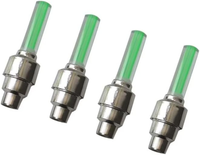 4X LED Bike Wheel Lights, Bike Spoke Lights Waterproof Bright Bicycle Light Strip Cycling, Ultimate Safety & Style (Green)