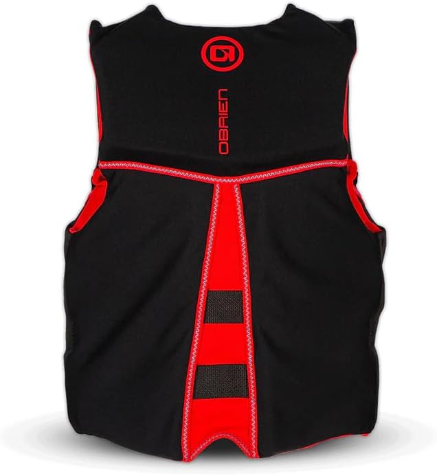 O'Brien Flex V-Back Life Jacket – Coast Guard Approved Adult Life Vest with Flex Fit Design, Lightweight Foam & Front Zip Closure for Watersports, Boating, and Jet Skiing