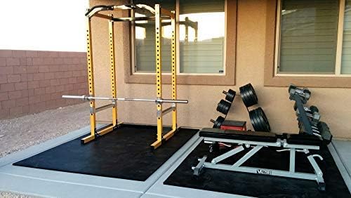 American Floor Mats - Heavy Duty Stall Tiles - Stable/Horse Flooring - Thick, Durable Rubber Solid Black 4 Center Tiles 3/4" Thick Expansion Set