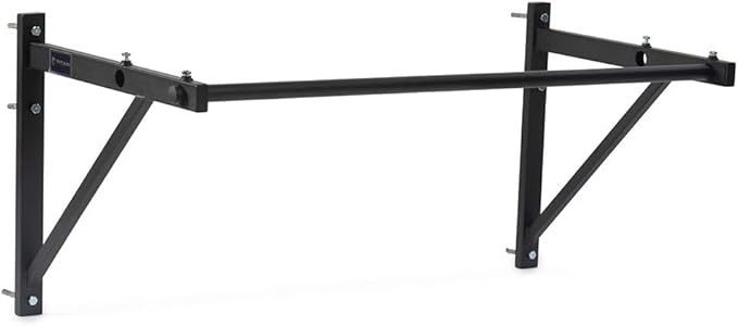 Titan Fitness Adjustable Depth 52" Wall Mounted Pull Up Bar, 14" or 22" From Wall, Rated 400 LB, Home or Garage Gym Chin Up Workout Training Station, Upper Body Workout