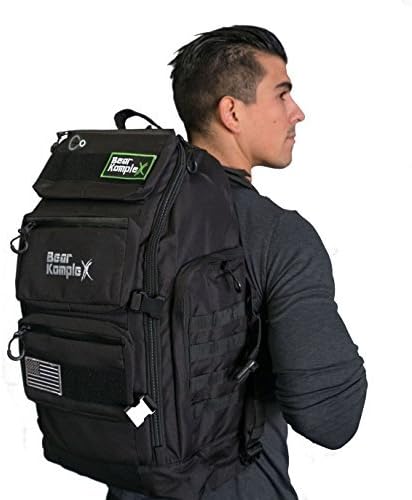 Bear KompleX Military Grade Tactical Backpack,1000 Denier Nylon, Water Repellent Coating, Multiple Storage Pockets, 50 L