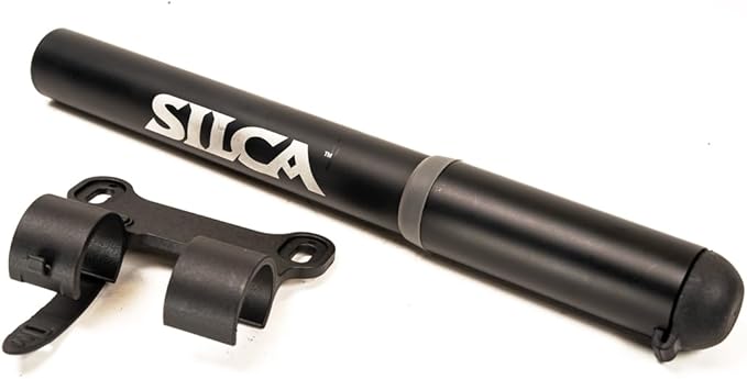 SILCA Gravelero Mini Bike Pump | high Volume Gravel/Mountain/Road | Alloy Body w/Hose and Locking Chuck | Presta and Schrader Head | Micro Hand Pump for tubed/tubeless Tires | Bike Hand Pump