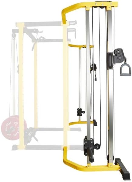 Yellow & Black Cable Crossover Attachments for Home Gym - PEC Fly Machine Arms for Power Rack, LAT Pulldown, Functional Trainer