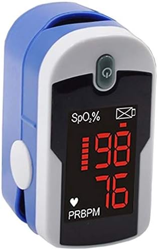 Concord Fingertip Pulse Oximeter with Reversible Display - Blood Oxygen Saturation Monitor with Carrying Case, Batteries and Lanyard - Easy to Use, Accurate SpO2 & Pulse Measurement (Sapphire)