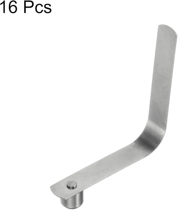 HARFINGTON 16pcs Single Button Kayak Paddle Snap Spring Clip 9x10x50mm 65Mn Spring Steel V-Shaped Solid Lift Telescopic Locking Tube Pole Clips for Tent Umbrella Camping