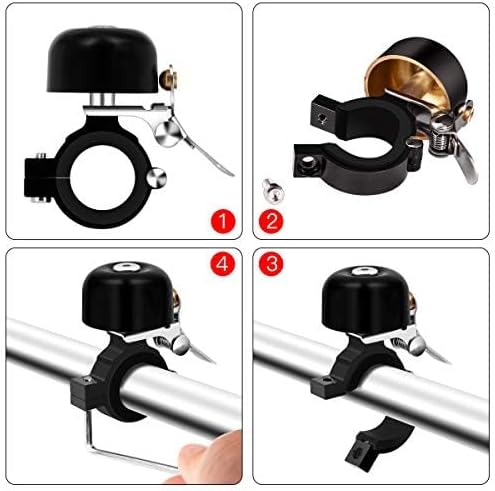 Greallthy Bike Bell Classic Brass Bicycle Bell,Bike Bells for Adults Kids,Loud Sound Bells Fit for 0.87-1.25in/22.2-31.8mm Bicycle Handlebars,Road Mountain Bike Accessories.