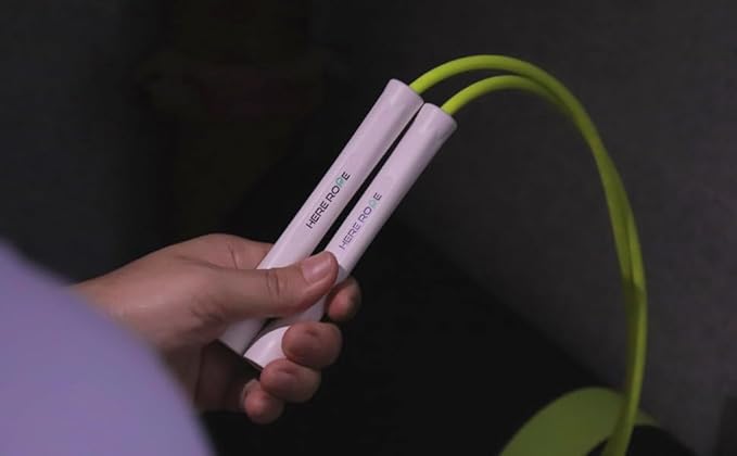 Hererope 6MM PVC Jump Rope for Men & Women Fitness, Speed, Tricks, Cardio Training, Boxing Jump Rope with Unbreakable Handles and Non-Kinking Skipping Rope, Adjustable Jumprope for Indoor Outdoor