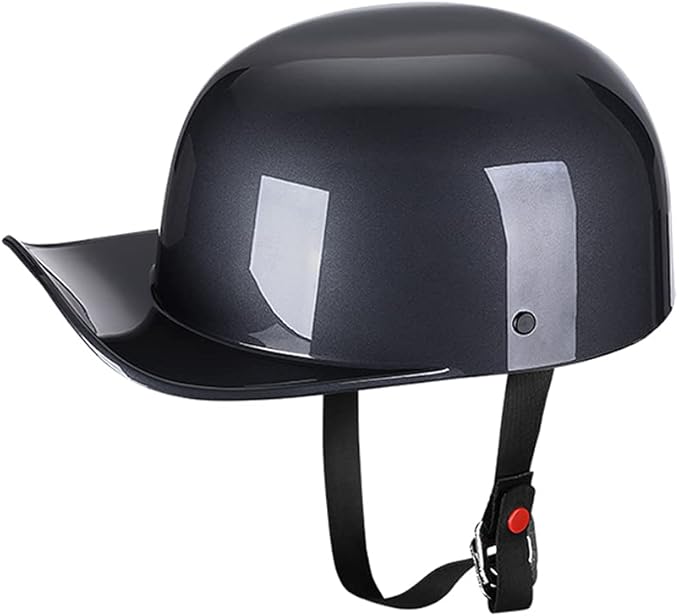 Vintage Open Face Motorcycle Helmet Retro Baseball Cap Half Helmets Women Men for Scooter Moped Cap Street Cruiser Jet - DOT Certified