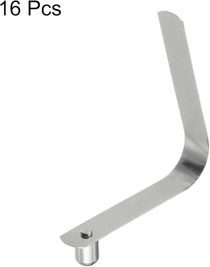 HARFINGTON 16pcs Single Button Kayak Paddle Snap Spring Clip 7.5x11x59mm 65Mn Spring Steel V-Shaped Solid Lift Telescopic Locking Tube Pole Clips for Tent Umbrella Camping