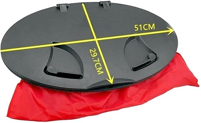 6/8/9 Inch Round Hatch Cover Deck Plate ABS Accessories Hatch Cover with Red Waterproof Bag for Kayak Boat Fishing Rigging
