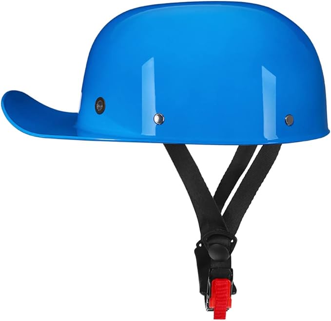 Vintage Retro Open Face Motorcycle Helmet Baseball Cap Half Helmets Men Women for Moped Cap Jet Scooter Street Cruiser with Mask Glasses - DOT Certified