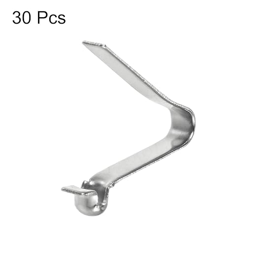HARFINGTON 30pcs Single Button Kayak Paddle Snap Spring Clip 4x4.2x22mm 65Mn Spring Steel V-Shaped Hollow Lift Telescopic Locking Tube Pole Clips for Tent Umbrella Camping