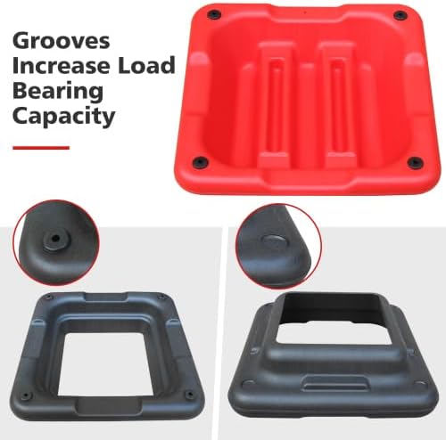 16" x 16" Height-Adjustable Step Aerobics Platform Fitness Equipment Stepper Trainer Exercise Step Platform with 4 Riser