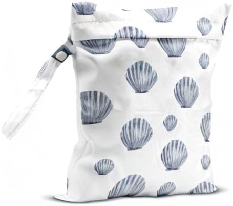 Wet Bag, Wet Dry Bag, Wet Bag for Swimsuit, Travel, Beach, Pool, Diapers, Dirty Yoga Gym Clothes, Makeup Bag, Waterproof Reusable Beach Bag Ocean Decor Starfish Sea Horse Anchor