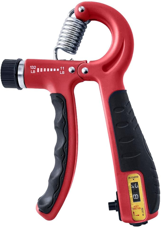 FLYFE Grip Strength Trainer Kit (5 Pack), Forearm Strengthener, Hand Squeezer Adjustable Resistance, Finger Stretcher, Grip Ring, Relief Ball and Finger Exerciser for Men and Women, Injury Recovery