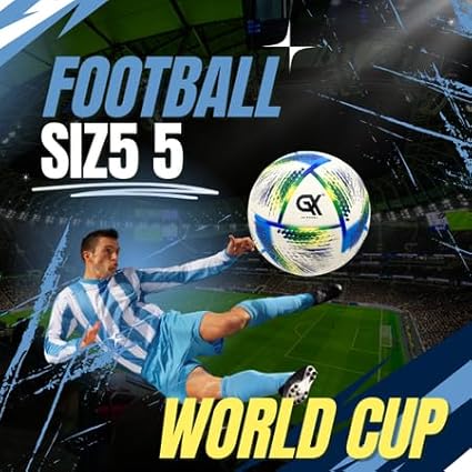 Thermo Bonded Polyurethane Soccer Ball Size 5 – Professional Grade PU Material, USA Quality Outdoor Sports, Premium Size 5 Soccer Ball for Training & Competitive Matches