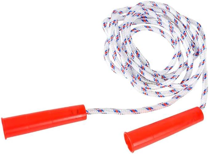 The Dreidel Company Durable Jump Ropes for Kids, Nylon with Plastic Handles, Indoor & Outdoor Skipping Activity, Party Favors, 84"