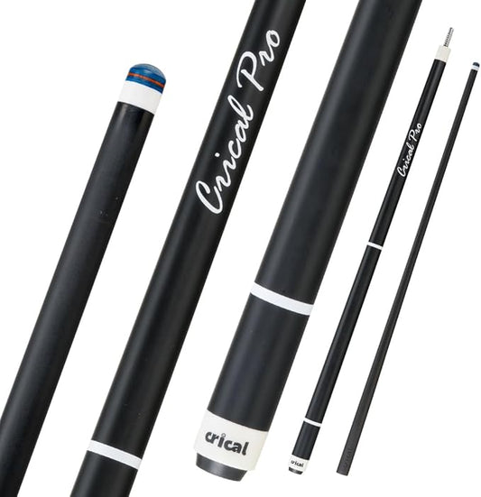 CRICAL Carbon Fiber Pool Cue Stick 58" Billiard Cue Sticks Professional Low Deflection Pool Sticks with 3/8 * 8 Pin Joint and 12.5mm Tip
