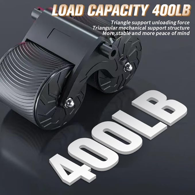 2024 New Ab Roller Wheel with Timer & Knee Mat,Automatic Rebound Abdominal Wheel with Elbow Support Ab Workout Equipment for Strengthening Core Muscles Abs Exercise Roller for Women Men