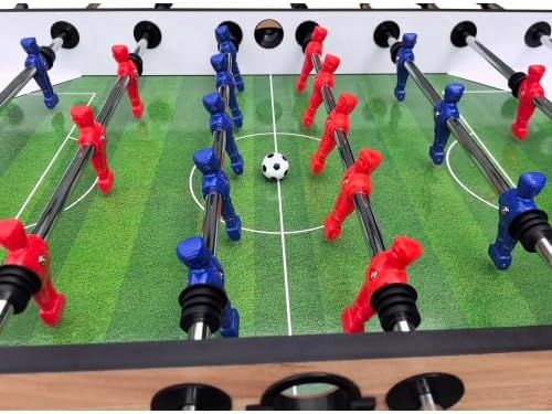 Professional Foosball Table, 52.75 x 28.19 x 34.75 inches, Indoor Soccer Game Table with 4 Balls, Red and Blue Players