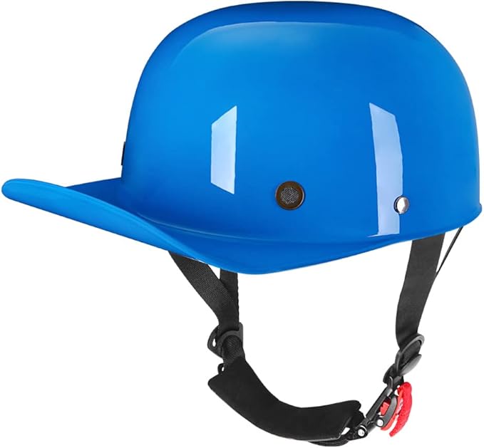 Vintage Retro Open Face Motorcycle Helmet Baseball Cap Half Helmets Men Women for Moped Cap Jet Scooter Street Cruiser - DOT Certified
